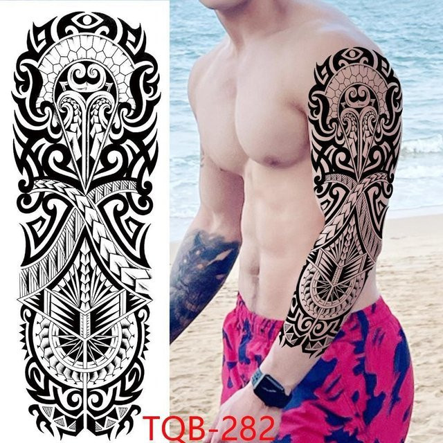 Temporäre Tattoo-Ärmel Flower Love, Unisex - Bild 1