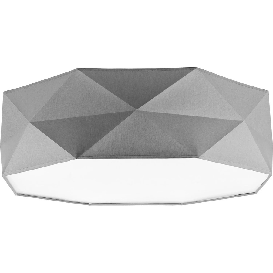 Licht-Erlebnisse Deckenlampe modern in Grau und Weiß aus Stoff und Metall, Breite: 52 cm, 4x E27 - Bild 2