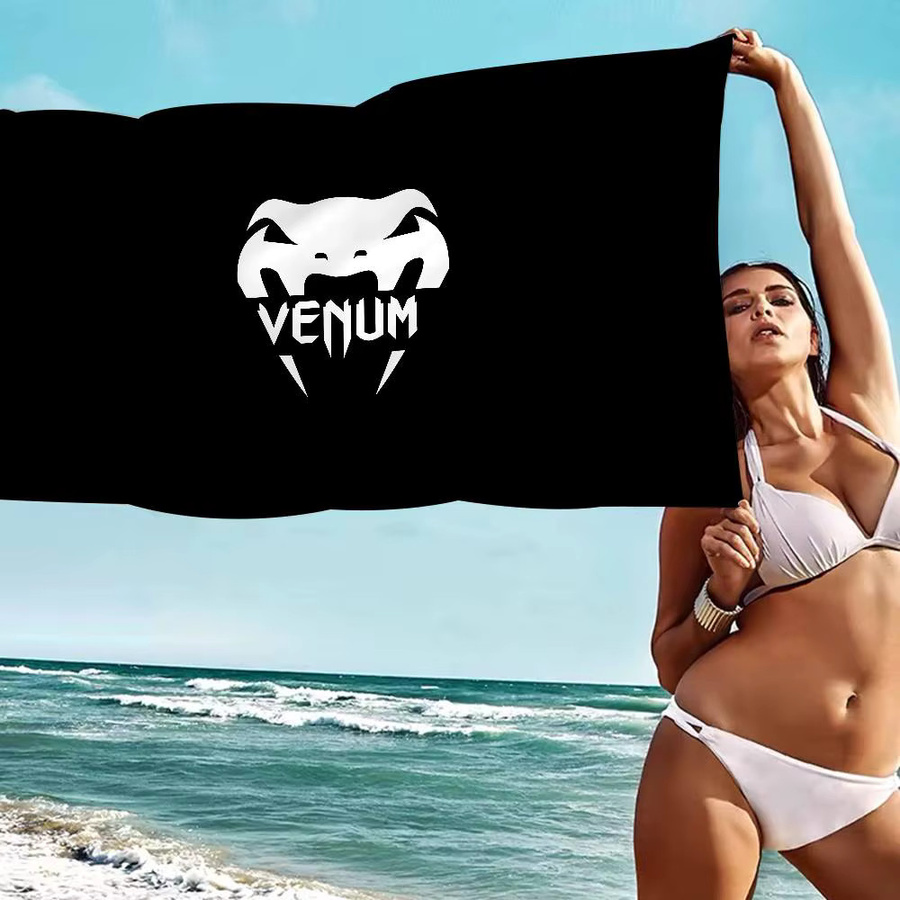 MINISO Snake Venom V-Venum Mikrofaser Strandtuch, Schwarz, Saugfähiges Sporthandtuch für Yoga, Schwimmen und Laufen - Bild 5