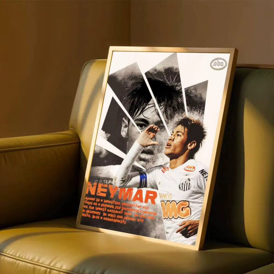 Selbstklebendes Anime-Poster mit Neymar Fußball-Illustration in Multicolour zur Kawaii Raumdekoration - Bild 6