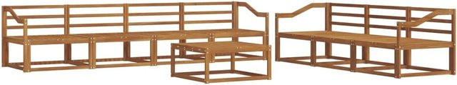 vidaXL Outdoor-Sofagarnitur 8-teilig aus Massivholz Akazie in Natur Braun - Bild 1