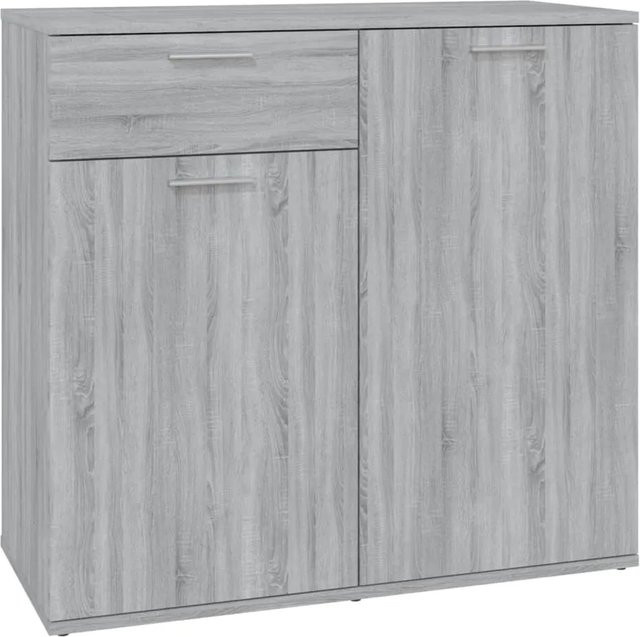 vidaXL Sideboard in Grau Sonoma aus Holzwerkstoff, B/T/H: 80 x 36 x 75 cm - Bild 1