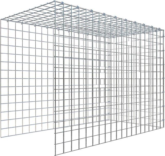 Gabiona C-Ring Anbaukorb Typ 4 in Silbergrau, Maschenweite 5 x 5 cm, B/T/H: 70 x 100 x 50 cm - Bild 1