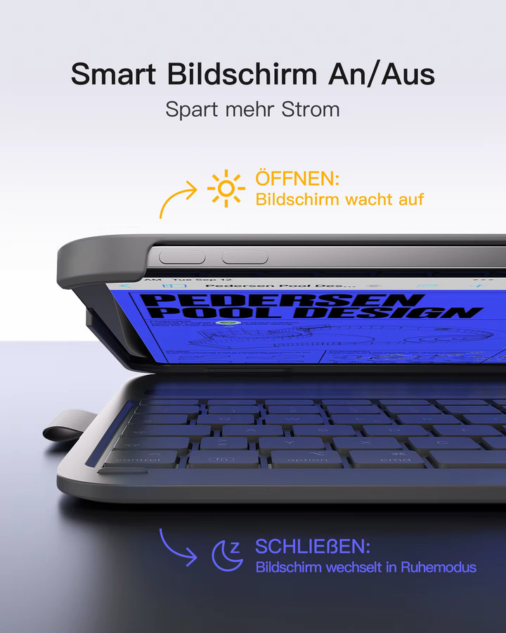Inateck Tastatur Hülle für iPad Air 13 Zoll M4/M3/M2 und iPad Pro 12.9 Zoll, Schwarz, BK2007-13 - Bild 4