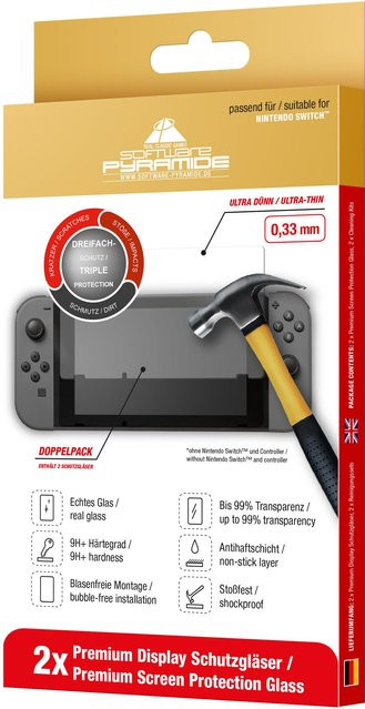 Nintendo Switch Schutzglas Doppelpack transparent - Bild 1