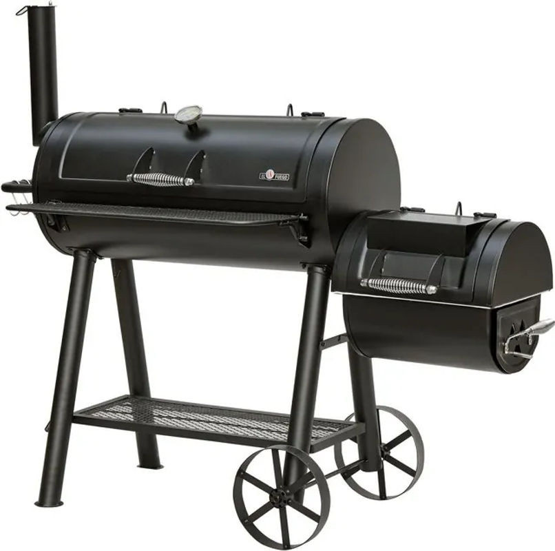 El Fuego Smoker Buffalo Holzkohlegrill in Schwarz aus Metall - Bild 1