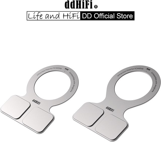 ddHiFi TC44Grip Magnetisches Anziehungspad P85M/P95M in Silber, ultradünnes CNC-Aluminium kompatibel mit MagSafe für Musik und Gaming - Bild 1
