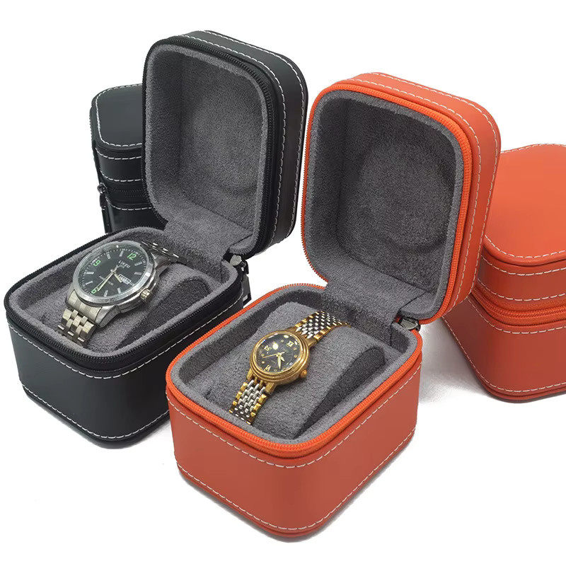 CAOWTAN Uhrenbox, PU-Leder, quadratisch, Unisex - Bild 2