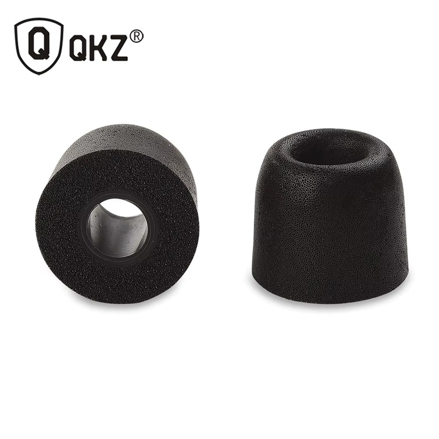 QKZ KZ Ersatz-Ohrpolster Set mit 3 Paaren in Schwarz aus geräuschisolierender Memory-Baumwolle für In-Ear-Kopfhörer - Bild 2