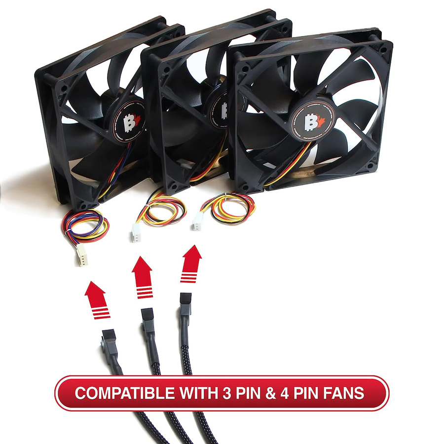 OUYUANSU PWM Lüfter Splitter Kabel 1 auf 3 Wege in Schwarz - Bild 4