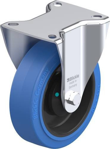 Blickle Bockrolle B-POEV 125KAD-SB in Blau und Schwarz mit 125 mm Rad-Durchmesser und 250 kg Tragfähigkeit - Bild 1