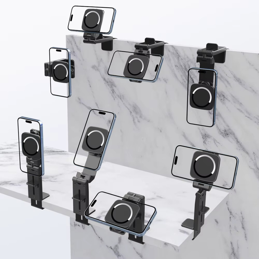 Universeller magnetischer Telefonhalter in Schwarz mit flexibler Halterung und Freisprecheinrichtung für Reisen und Flugzeuge - Bild 5