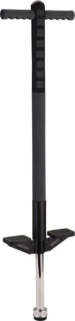 Relaxdays Pogo Stick Edelstahl Schwarz Rutschfest bis 35 kg - Bild 1