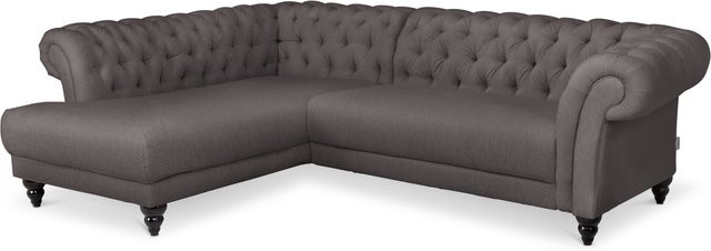 Polsterecke Sansibar Lund in Grau mit Stoffbezug und Armlehnen, L-Form - Bild 1