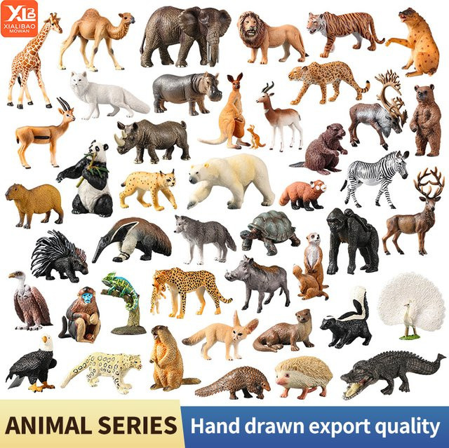 XIALIBAOMOWAN Wildtiere Modell Spielzeug Set, Actionfiguren, Miniatur Zoo Figuren - Bild 1