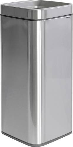 Maul Mülleimer 30l Edelstahl mit Flip-Lid in Silber, B/T/H: 25,3 x 25,3 x 61,4 cm - Bild 1
