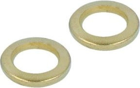 Suki Fitschenring aus Messing in Gold, B/T/H: 11 x 16 x 2 mm, 18 Stück - Bild 1