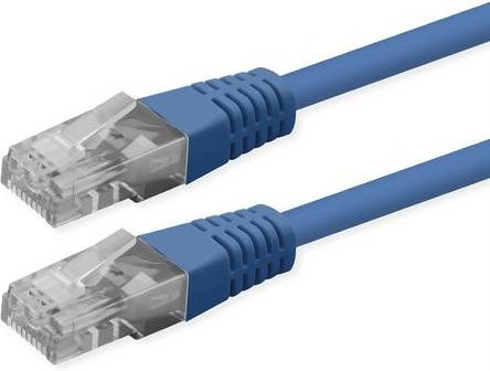 Roline Patchkabel Cat.6 (Class E) UTP Ethernet LAN Kabel, Blau, 0,3 m - Bild 1