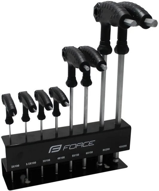 Force 8er Set Innensechskantschlüssel aus Chrome Vanadium mit Halter, 2-10 mm - Bild 1