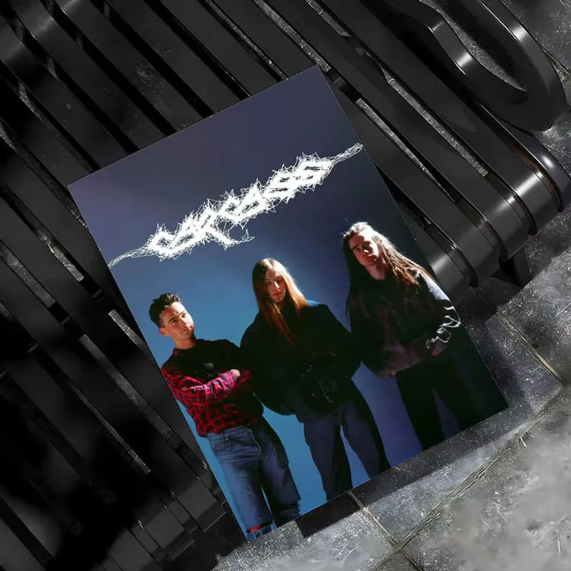 C-CARCASS Rock-Poster als klebrige Wandkunst für dein Zuhause, mehrfarbig und schwarz, rahmenlos - Bild 4