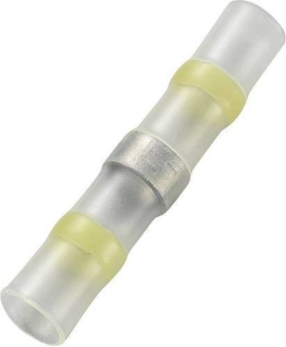 TRU COMPONENTS 736400 Stoßverbinder mit Schrumpfschlauch Gelb Transparent 4mm² 6mm² Vollisoliert - Bild 1