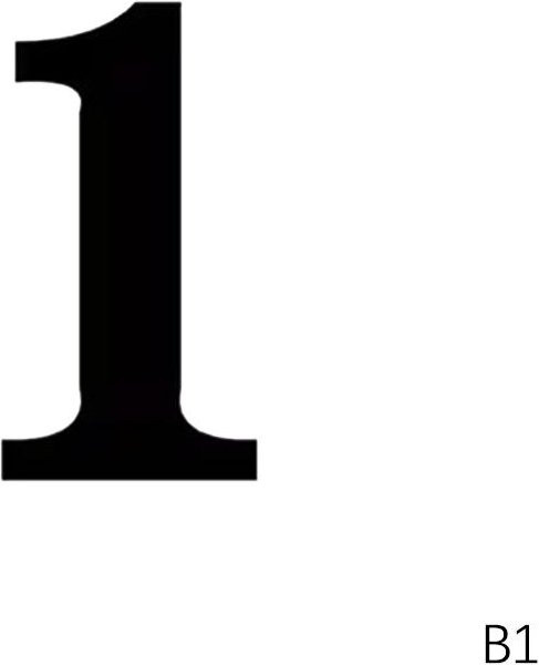 Binchi Outdoor Product Mülleimer Kennzeichnung Aufkleber in Weiß und Schwarz mit Zahlen 0-9 und Buchstaben A-G - Bild 1