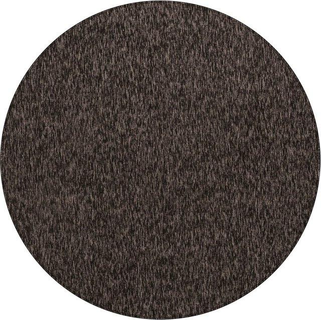 Ayyildiz Kurzflorteppich Nizza Rund, Braun meliert, Durchmesser: 160 cm - Bild 1