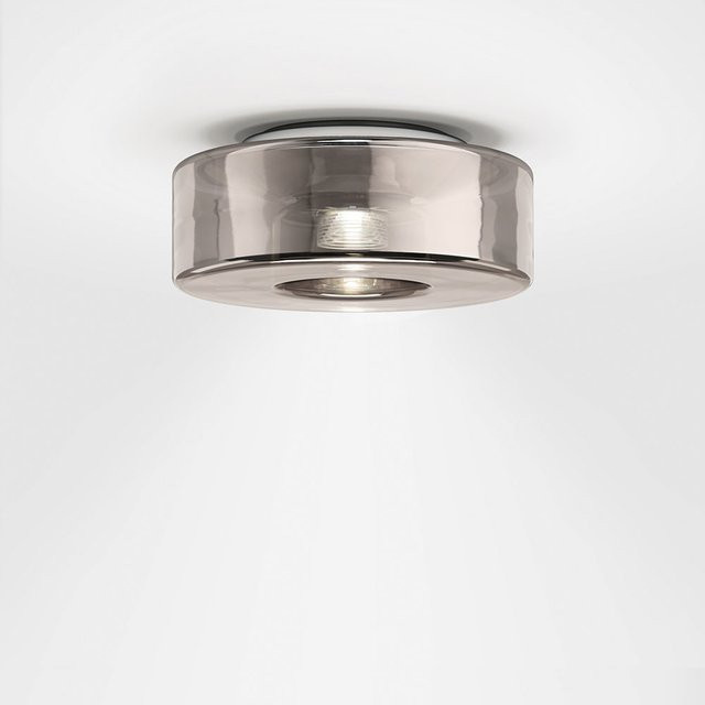 Serien Lighting Curling Ceiling L LED-Deckenleuchte mit Glasschirm in Neusilber und warmweißem Licht (3000K) - Bild 1