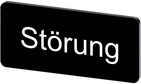 Siemens Bezeichnungsschild 3SU1900-0AC16-0AQ0 aus Kunststoff in Schwarz und Weiß, 10 Stück - Bild 1