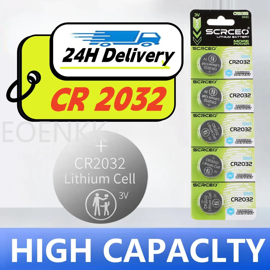 SCRCEO CR2032 3V Lithium-Batterie Knopfzellen Set, 50 Stück, Silber - Bild 3