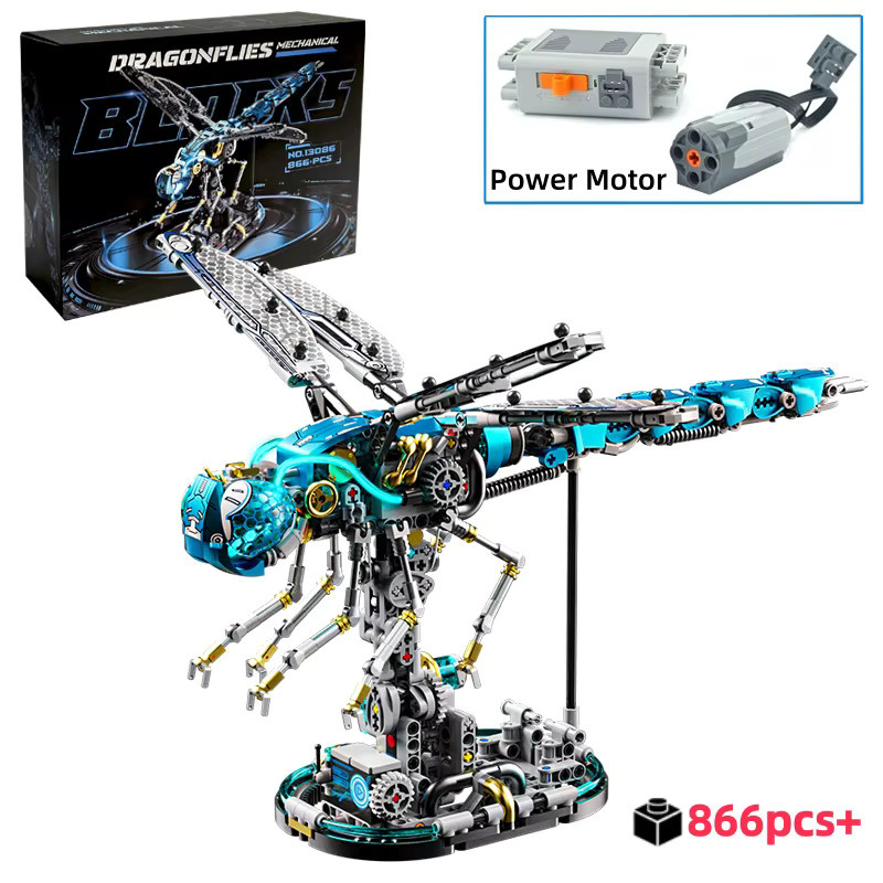 FUNXINEE Mechanische Libellen-Bausteine, STEM-Lernspielzeug, 866 Teile - Bild 6