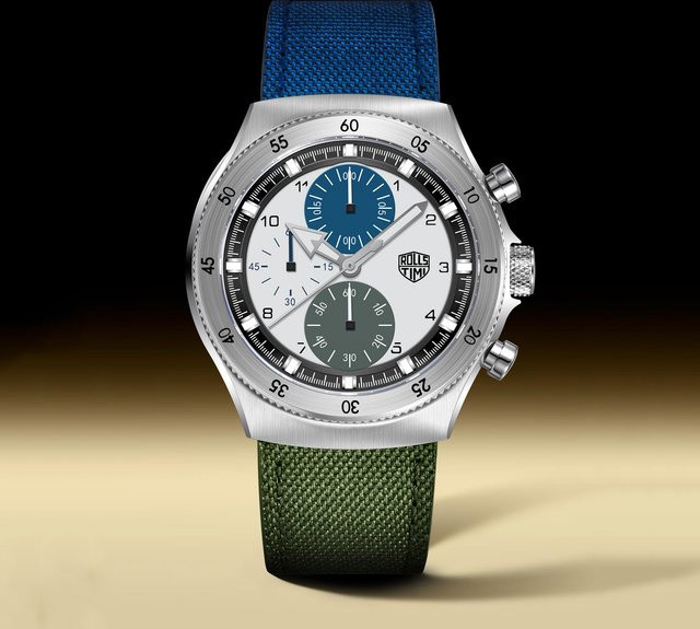 RollsTimi Armbanduhr Chronograph, Quarz, Saphirglas, Nylon, Grün, Herren - Bild 1