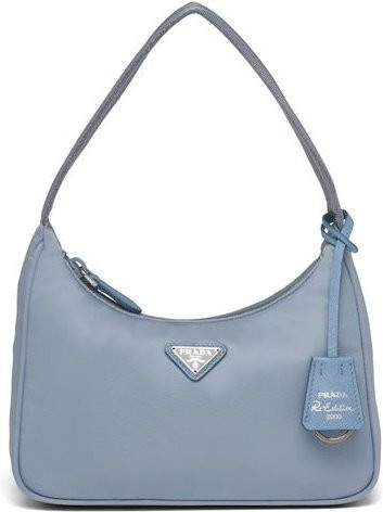 Prada Hobo Tasche, Damen, Grau Blau - Bild 1