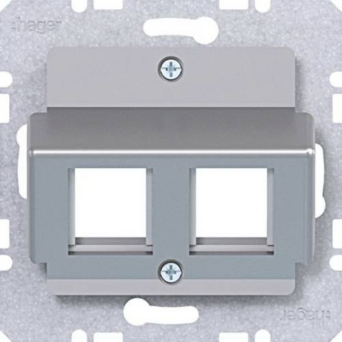 Hager Abdeckungsplatte WAF2165TA in Silber - Bild 1