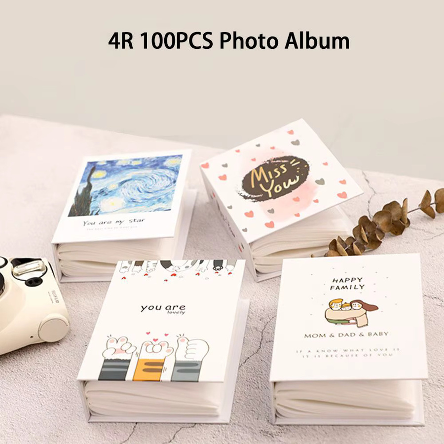 4R Fotoalbum mit 100 Stück niedlichen Cartoon-Einsätzen als Gedenkbuch und Kindergeschenk - Bild 2