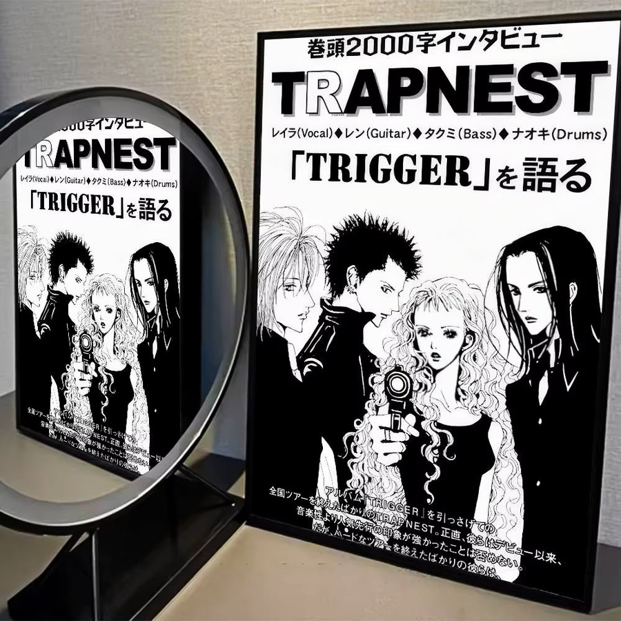 Selbstklebendes Trapnest Trigger Anime Poster in Mehrfarbig als Wanddekoration und Kunstwerk - Bild 4