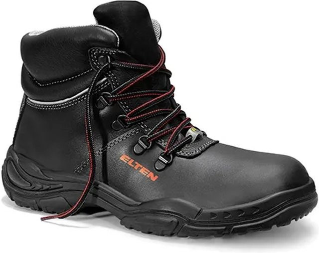 Elten Sicherheitsschnürstiefel Toby Mid ESD S3 aus Rindleder in Schwarz, Größe 46 - Bild 1
