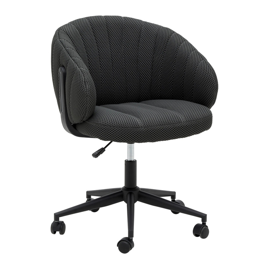 Mömax Drehstuhl Valeria Schwarz/Dunkelgrau für Home Office mit Rollen und 360-Grad-Drehfunktion - Bild 2