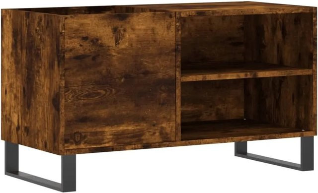 vidaXL Plattenschrank Räuchereiche aus Holzwerkstoff und Eisen, B/T/H: 85 x 38 x 48 cm - Bild 1