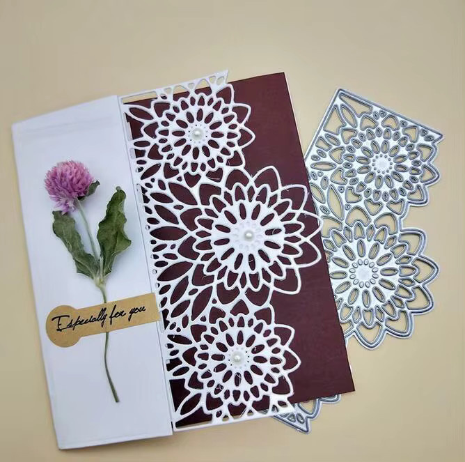 Metall Stanzschablone in Blumenform für Scrapbooking und Bastelarbeiten - Bild 3