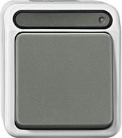Merten AQUASTAR Ausschalter MEG3102-8029 Lichtgrau IP44 Aufputzschalter - Bild 1
