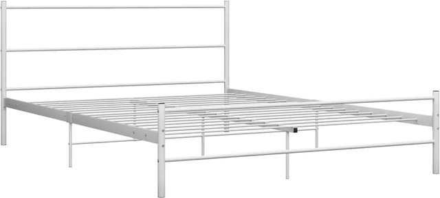 vidaXL Bettgestell aus Metall in Weiß, B/T: 120 x 200 cm - Bild 1