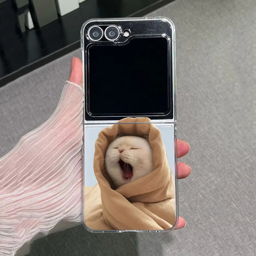 Transparente Handyhülle mit niedlichem Tier-Cartoon-Design für Samsung Galaxy Z Flip7, Z Flip5, Z Flip4 und Z Flip3 - Bild 2