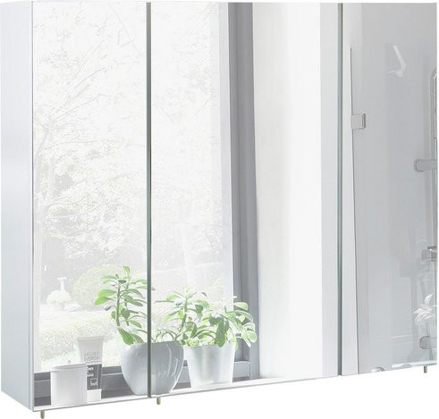 Schildmeyer Spiegelschrank Basic, 3-türig, weiß, B/H/T: 90 x 70 x 16 cm - Bild 1