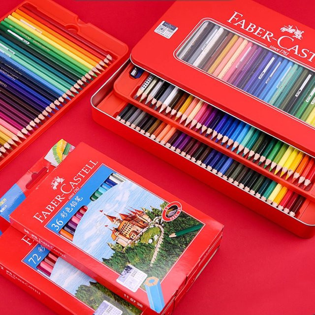 Faber Castell Öl-Buntstifte-Set Burg-Serie, 36 Farben, Multicolour - Bild 1