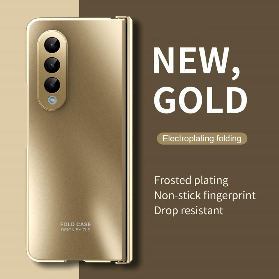 Samsung Galaxy Z Fold Panzerglasfolie als Ganzkörper-Schutzhülle in Gold - Bild 3