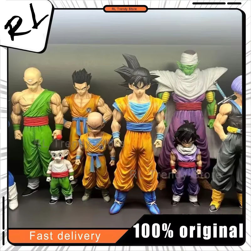 9-teiliges Dragon Ball Z Infinite Z Warrior Set von Bandai mit Goku, Gohan, Vegeta, Piccolo und Trunks als mehrfarbige Figuren aus Kunstharz - Bild 3