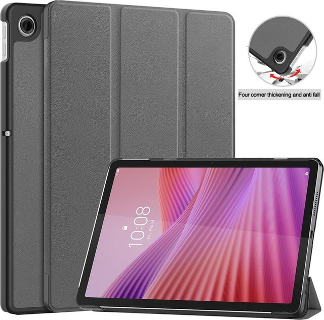 Magnetische Dreifach-Falt-Hülle für Lenovo Tab 10 (2025) TB311FU, 10,1 Zoll, mit Auto-Wake-Sleep-Funktion, Grün - Bild 1