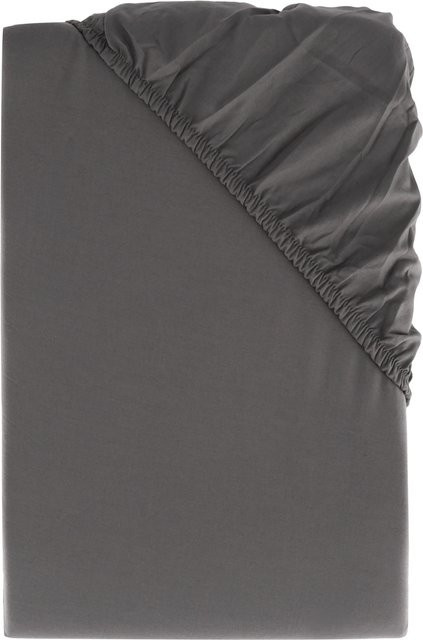 LIVARNO HOME Perkal-Spannbettlaken aus Baumwolle, Grau, B/T: 140-160 x 200 cm - Bild 1