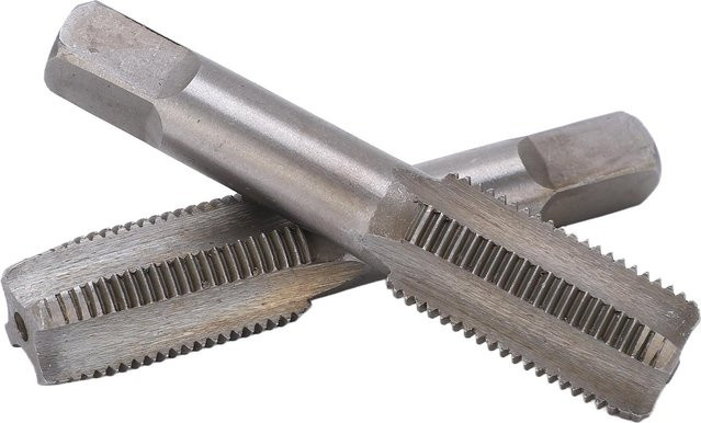 Neoglint 2er Set Gerade genutete Gewindebohrer aus Hochgeschwindigkeitsstahl in Silber, Metrisch M14x1.5 - Bild 1